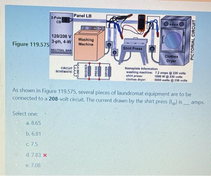 Solved Panel Lb 2 Pole Cb 000 1 8 V 3 Ph 4 W Figure Chegg Com