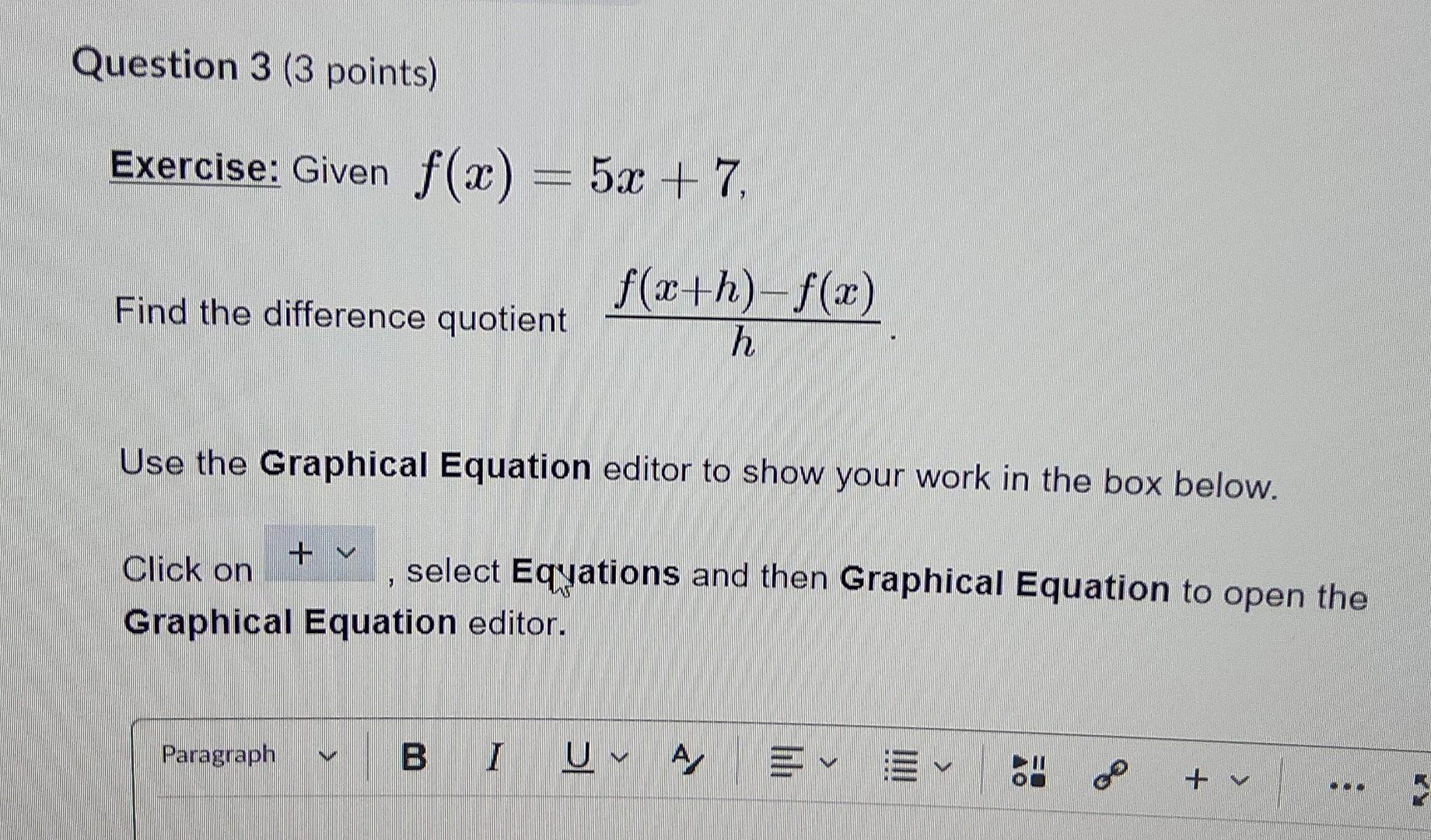 Solved Exercise Given F X 5x 7 Find The Difference