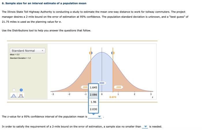 Solved 6. Sample size for an interval estimate of a | Chegg.com