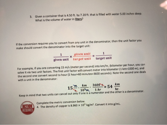 Solved 3. Given a container that is 4.50 ft. by 7.20 ft. | Chegg.com