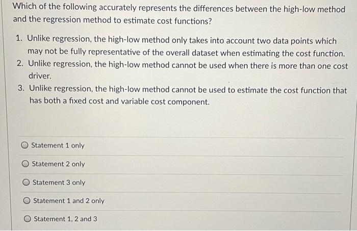 Solved Which Of The Following Accurately Represents The | Chegg.com