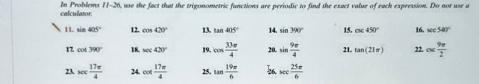 Solved In Problems 11-26, ﻿use the fact that the | Chegg.com