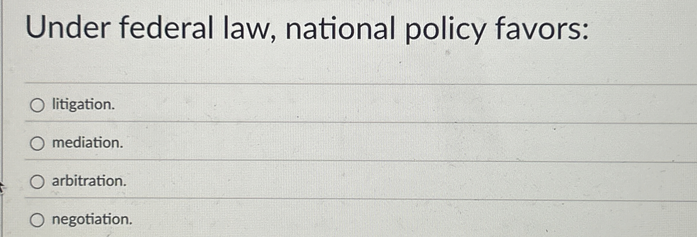 Solved Under federal law, national policy