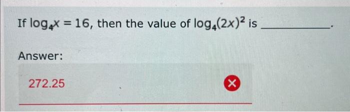 value of log 4 into 10 to the power 16