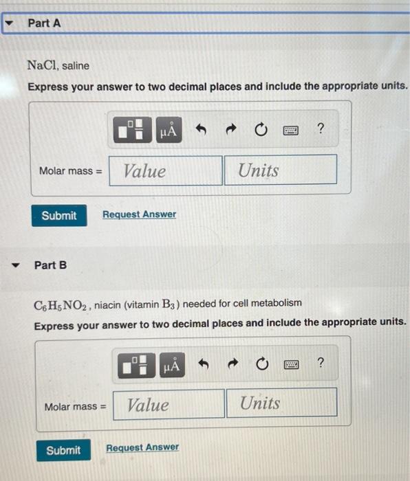 Solved Calculate The Molar Mass For Each Of The Following: | Chegg.com