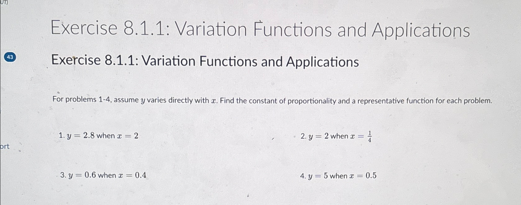 Solved Exercise 8.1.1: Variation Functions And | Chegg.com