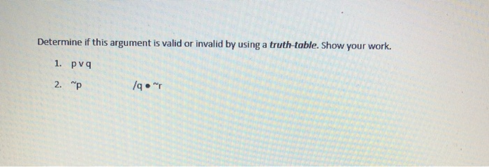 Solved Determine if this argument is valid or invalid by | Chegg.com
