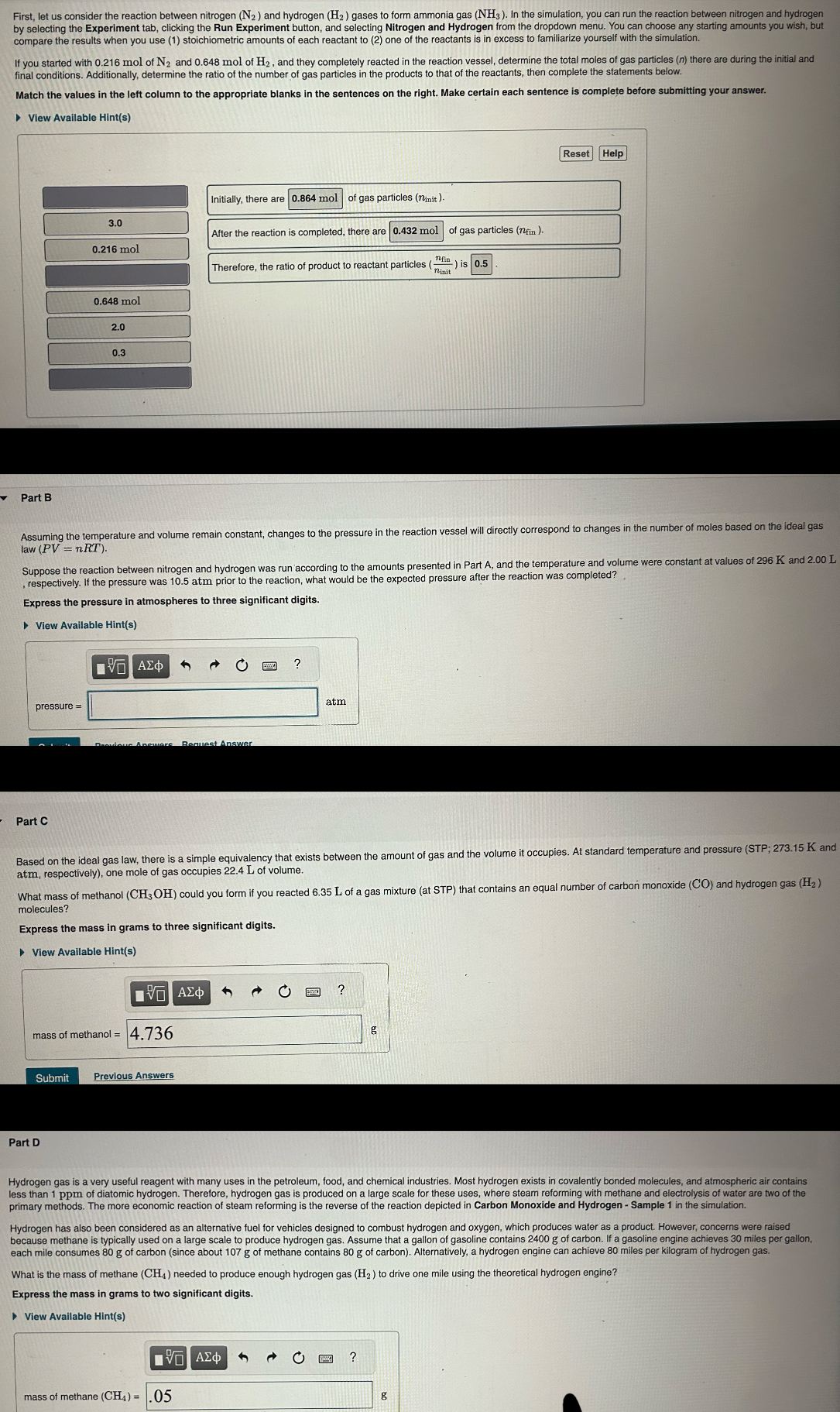 Solved compare the results when you use (1) ﻿stoichiometric | Chegg.com