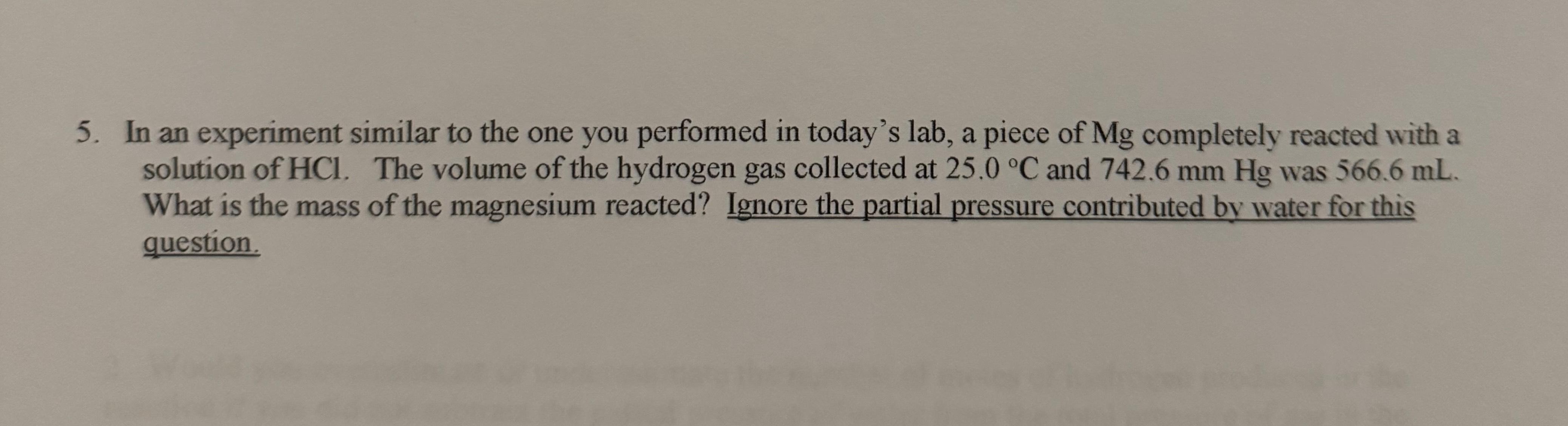 Solved In an experiment similar to the one you performed in | Chegg.com