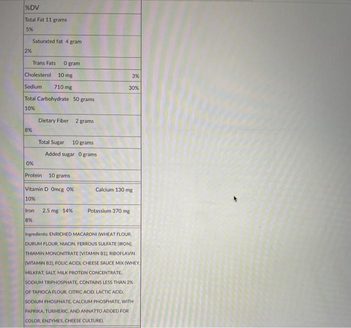 solved-1-how-many-toal-grams-of-fat-are-in-two-servings-2-chegg