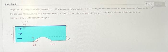 Solved Question 2 10 Points Flow In A Wide Rectangular | Chegg.com