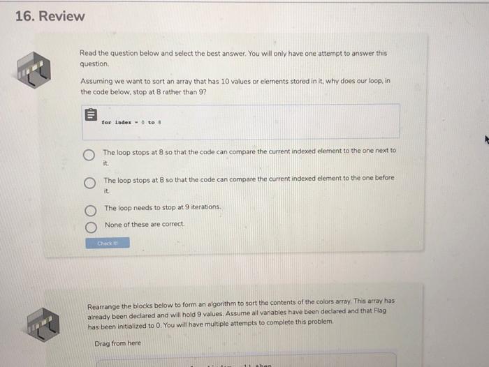 Solved 16. Review Read the question below and select the | Chegg.com