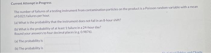 Solved The number of failures of a testing instrument from | Chegg.com