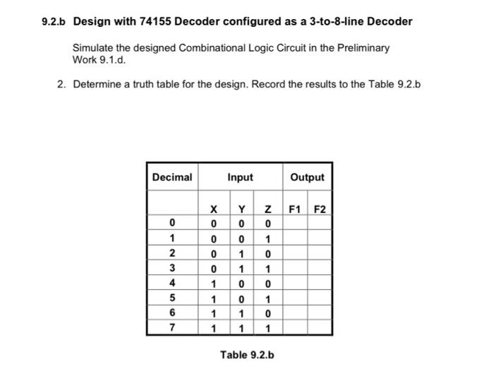 Solved 9 1 A 3 To 8 Line Decoder With Dual 2 To 4 Line Chegg Com