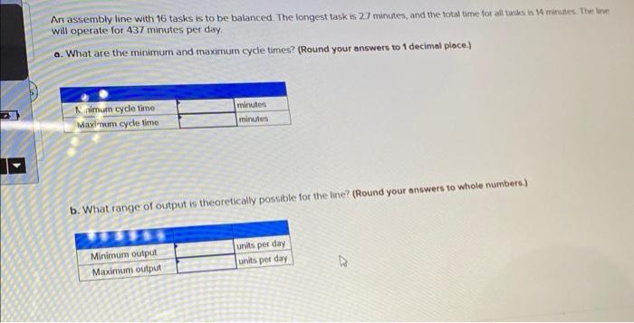 Solved An assembly line with 16 tasks is to be balanced. The | Chegg.com