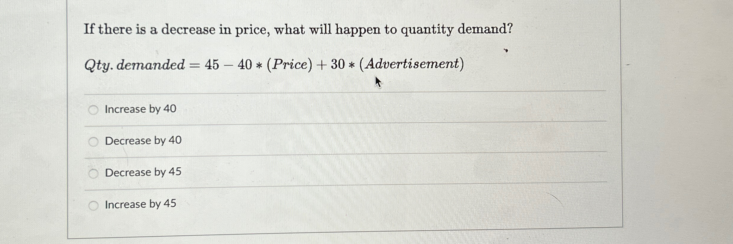 Solved If there is a decrease in price, what will happen to | Chegg.com