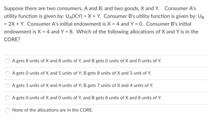 Solved Suppose There Are Two Consumers, A And B, And Two | Chegg.com