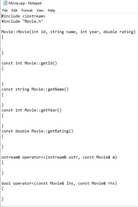 Solved Object-oriented programming in C++ | Chegg.com