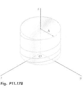 The motion of a particle on the surface of a right circular cylinder is defined by the relations, R...