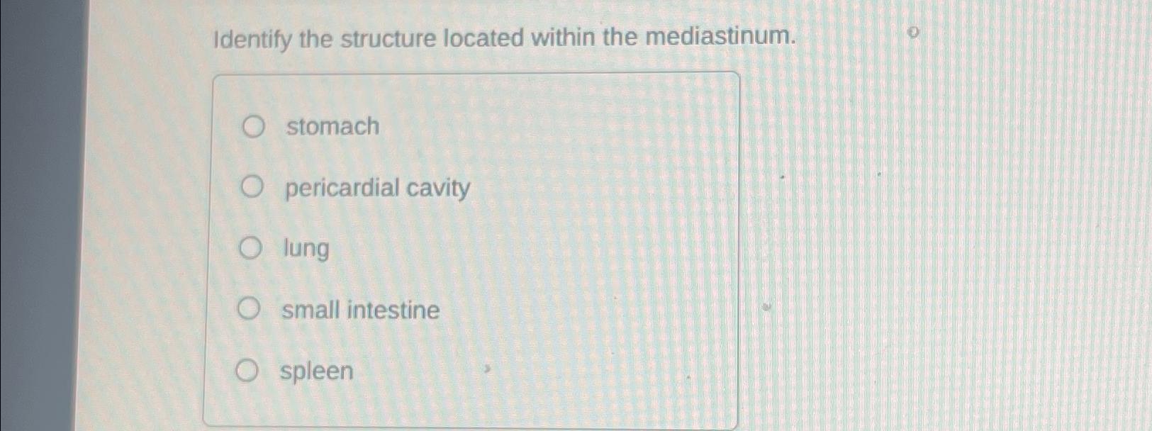 Solved Identify the structure located within the | Chegg.com