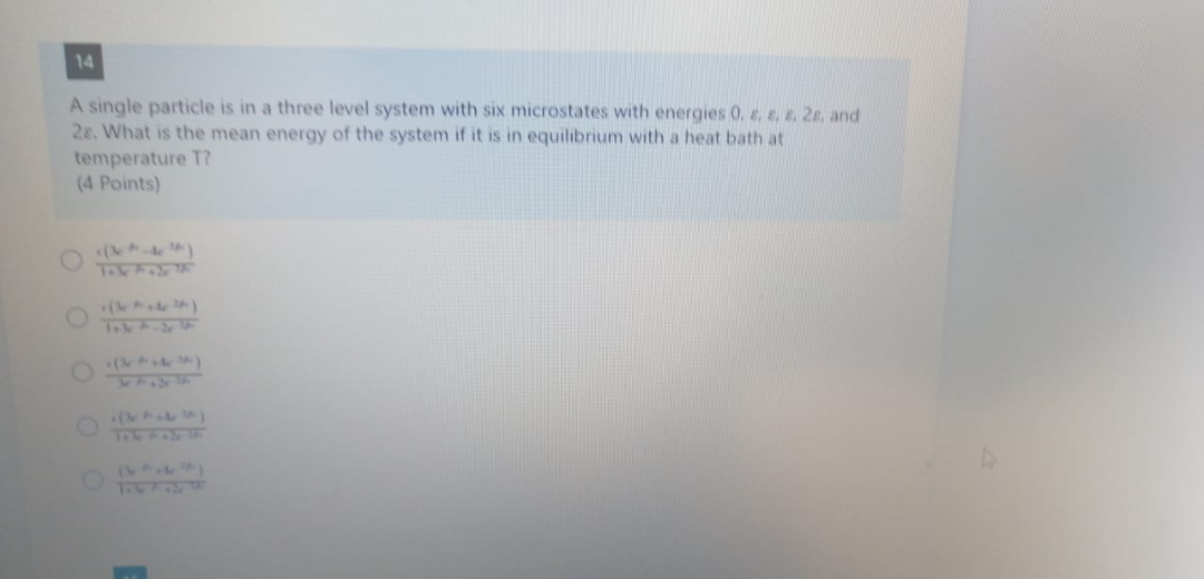 Solved 14 A single particle is in a three level system with | Chegg.com