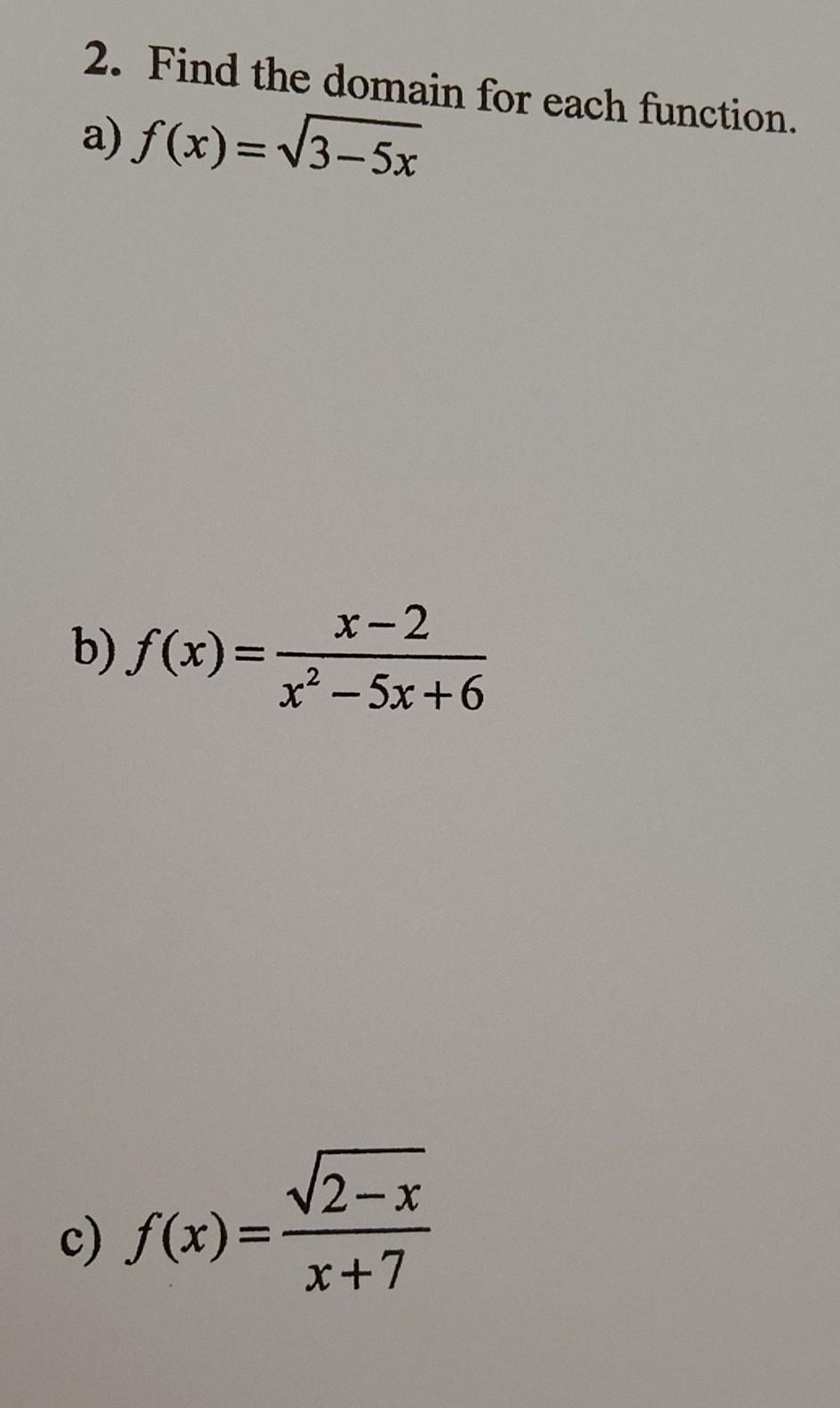 find the domain of f x sqrt x 2 5x 6