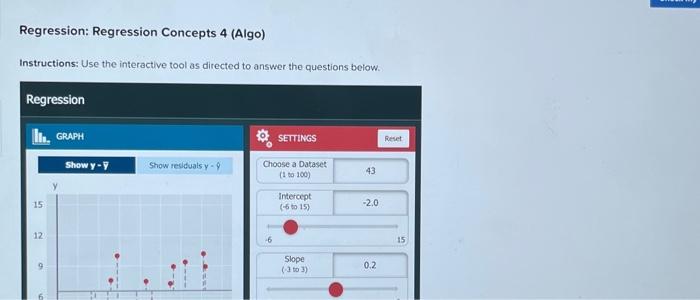 Solved Regression: Regression Concepts 4 (Algo) | Chegg.com