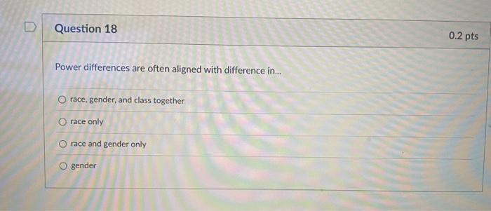 Power differences are often aligned with difference | Chegg.com
