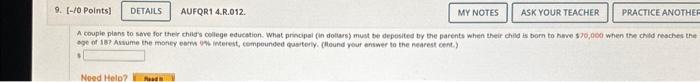 Solved 9. [−10 Points ] DETAILS AUFQR1 4.R.012. MY NOTES ASK | Chegg.com