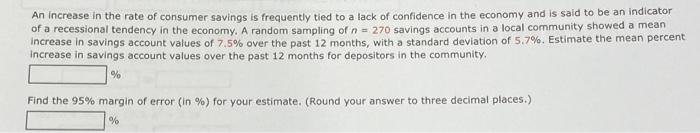 Solved An increase in the rate of consumer savings is | Chegg.com