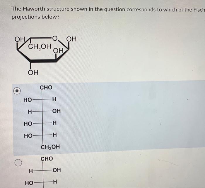 Solved The Haworth structure shown in the question | Chegg.com
