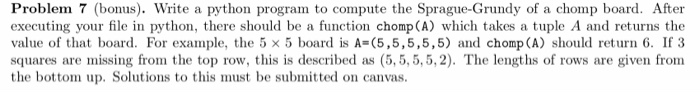 Solved Problem 7 (bonus). Write a python program to compute | Chegg.com