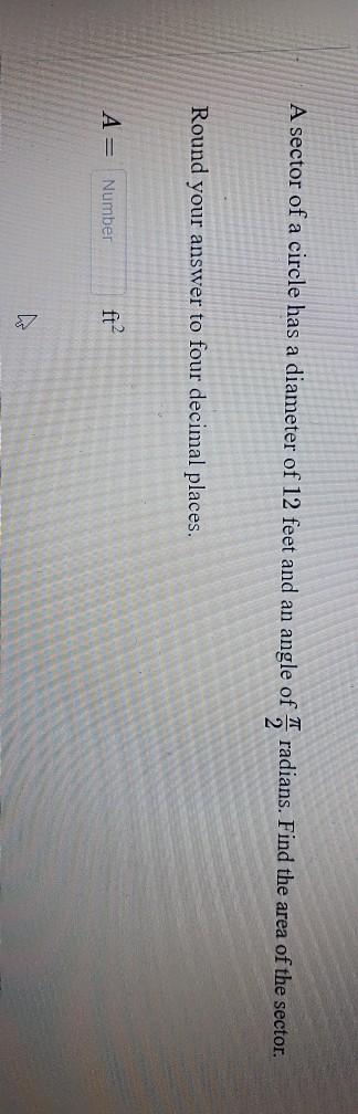 find the area of a circle with a diameter of 12 feet