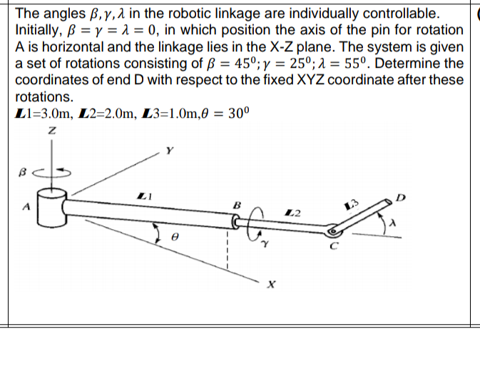 The Angles B Y A In The Robotic Linkage Are Chegg Com