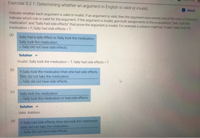 Solved Exercise 3 2 1 Determining Whether An Argument In