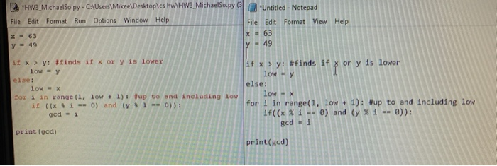 Solved can somebody please tell me why these two programs | Chegg.com