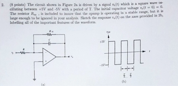 Solved 2. (8 points) The circuit shown in Figure 2a is | Chegg.com