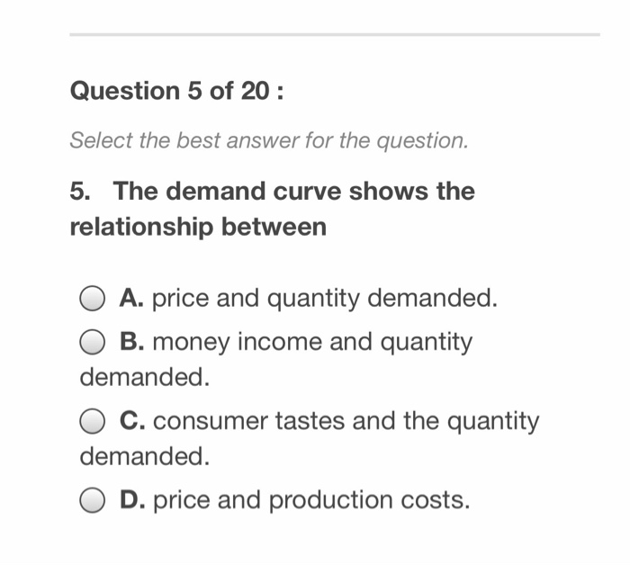 Solved Question 3 of 20 Select the best answer for the | Chegg.com