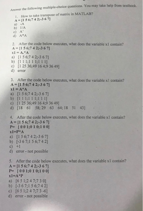 Solved Answer the following multiple-choice questions. You | Chegg.com