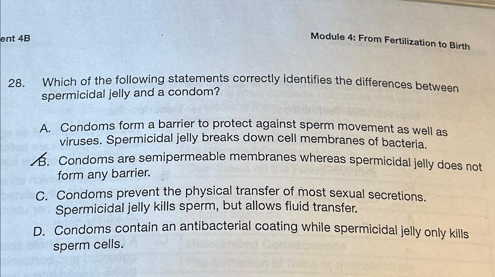 Solved Module 4 From Fertilization to Birth28. ﻿Which of