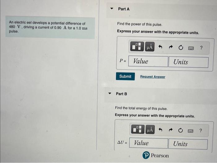 Solved An electric eel develops a potential difference of