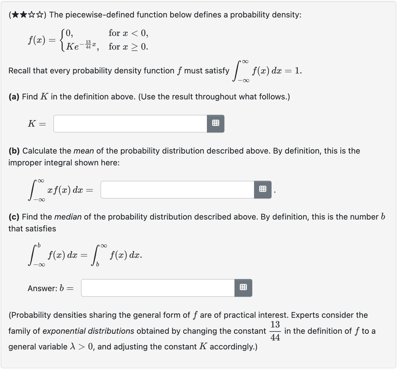 Solved The piecewise-defined function below defines a | Chegg.com