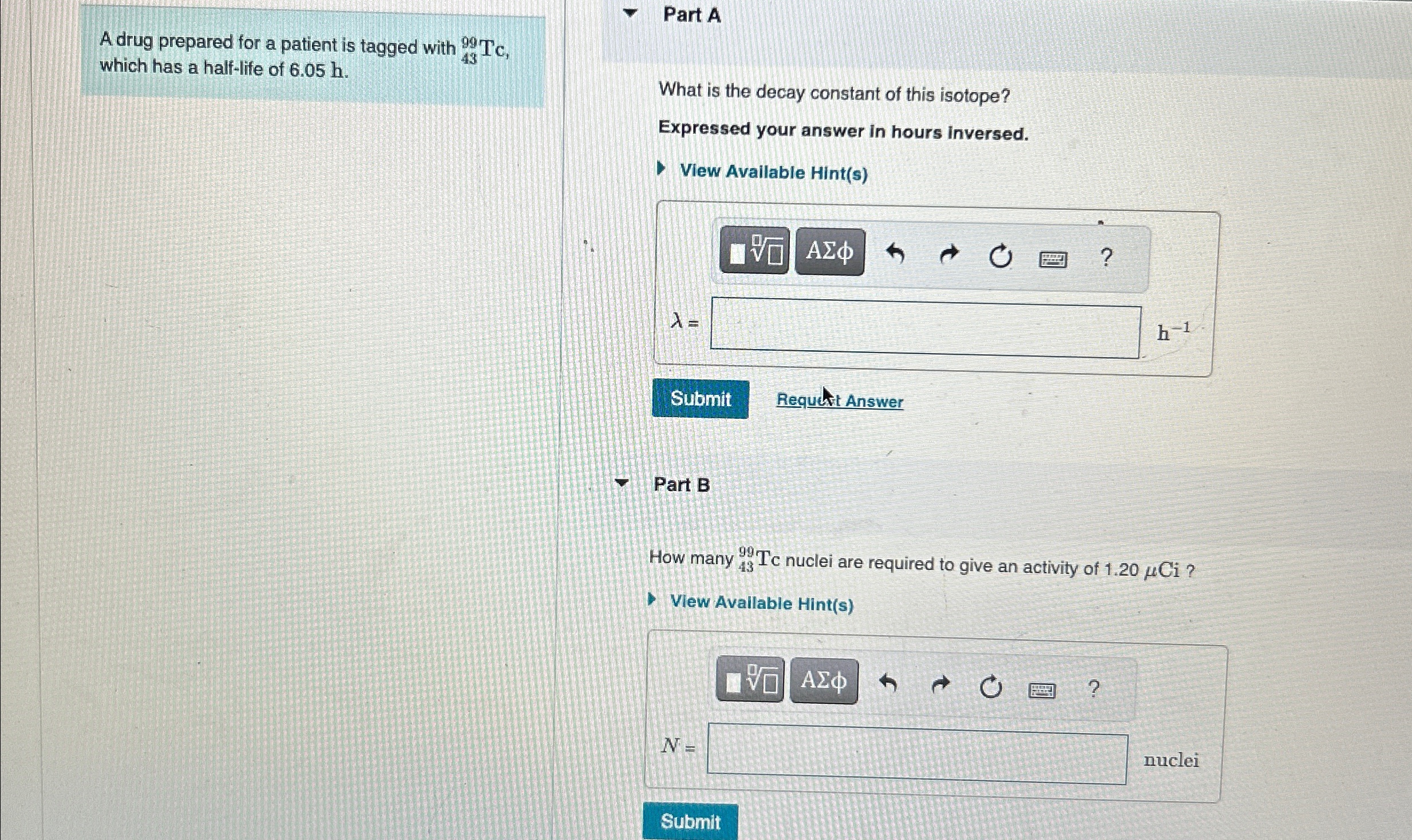 solved-a-drug-prepared-for-a-patient-is-tagged-with-4399tc-chegg