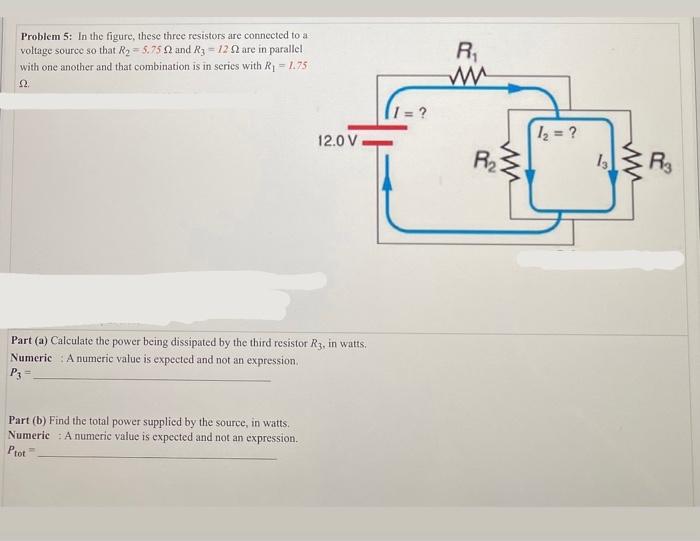 Solved Problem 5: In The Figure, These Three Resistors Are | Chegg.com