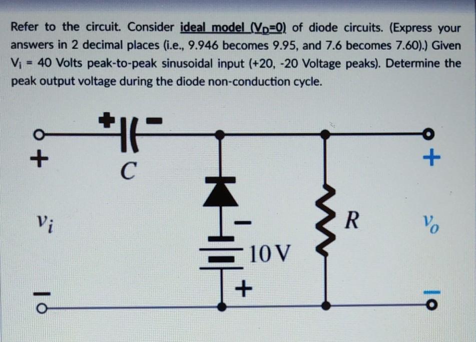 Solved Refer to the circuit. Consider practical model of | Chegg.com
