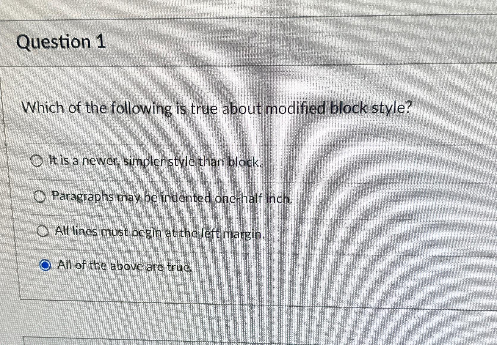 Solved Question 1Which of the following is true about | Chegg.com