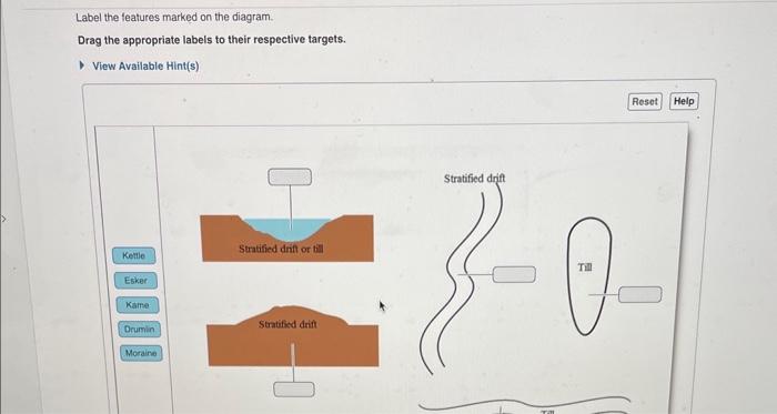 Solved Label the features marked on the diagram. Drag the | Chegg.com