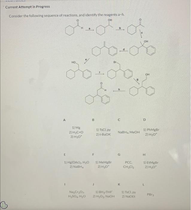 Solved Consider the following sequence of reactions and | Chegg.com