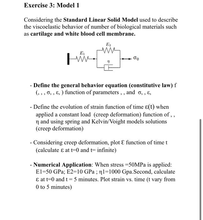 Solved exercise 3 model 1 considering the standard linear chegg