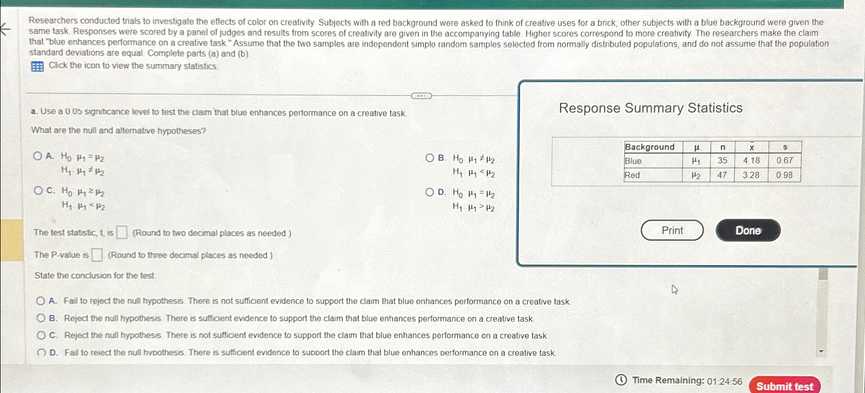 Solved Researchers Conducted Trials To Investigate The | Chegg.com